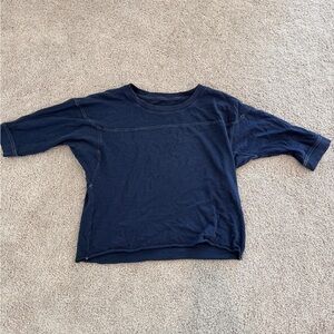 Current/Elliott Navy Blue Long-Sleeve Tee